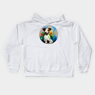 Colorful Jack Russell Terrier Dog Kids Hoodie